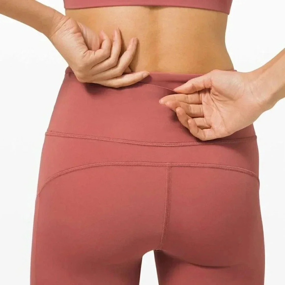 Lululemon Fast and Free High Rise Crop 21" Elite Cherry Tint | 2 - Picture 11 of 11